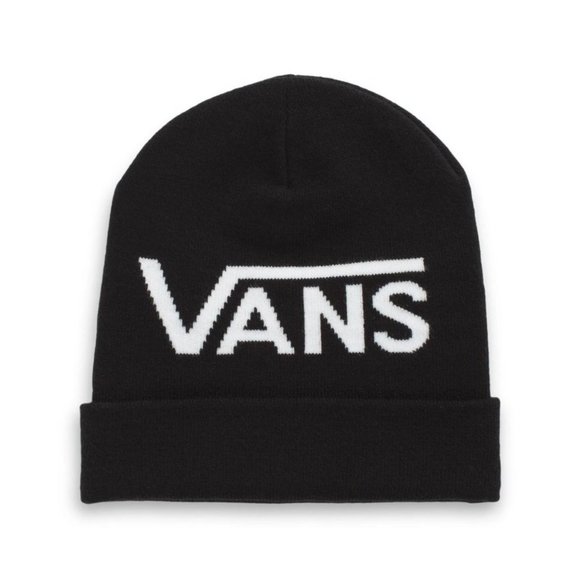 NEW Vans Soft Stretch Rib Knit Breakin Curfew Cuffed Beanie Hat Black One Size - Picture 5 of 6